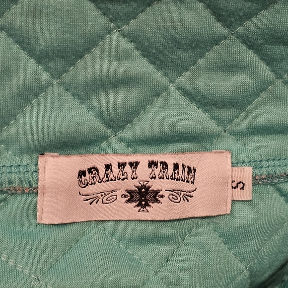 Crazy Train Quilted Multicolor Pullover Size Small - Picture 10 of 11